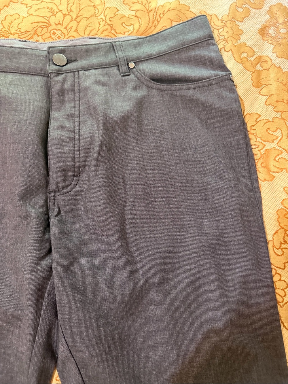 Ermenegildo Zegna Men's Wool Straight Leg 5-Pocket Pants, Dark Gray, Sz 38 x 32 - Picture 4 of 14